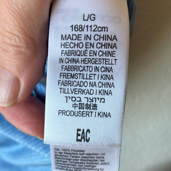 Exofficio Sol Cool Signature Blue Short Sleeve 3/4 Button Up Polo Shirt mens L - Picture 6 of 17